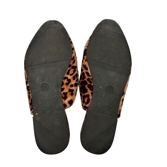 A New Day Women's Brown Suede Leopard Print Slip On Mules Size 7.5 - Picture 11 of 11